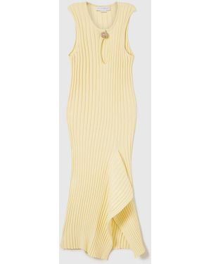 Stella McCartney Cotton Ribbed Dress - Metallic