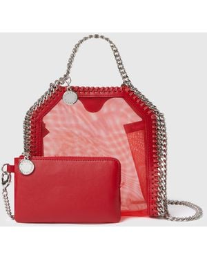 Stella McCartney Falabella Mesh Tiny Tote, Lipstick - Red