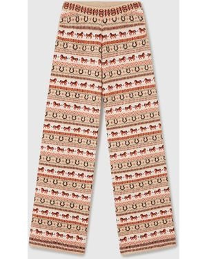Stella McCartney Fair Isle Wool Trousers - Blue
