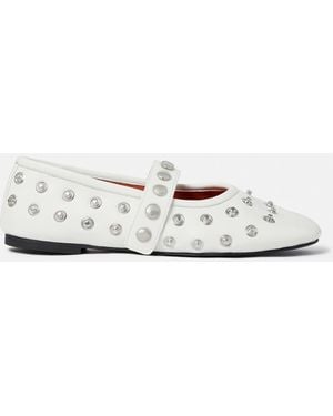 Stella McCartney Ryder Popper-studded Ballet Flats - White