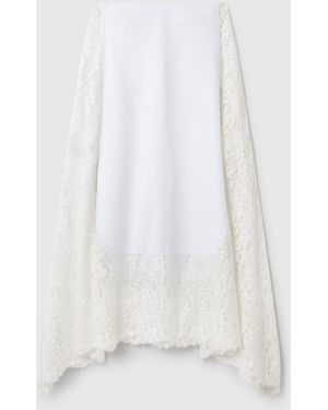 Stella McCartney Lace Panel Midi Skirt - White