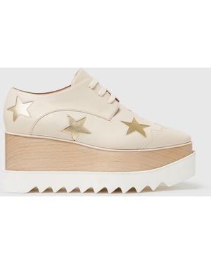 Stella McCartney Metallic Star Elyse Platforms - Natural