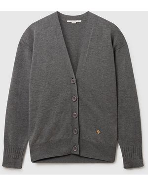 Stella McCartney V-Neck Long Sleeved Cardigan - Grey