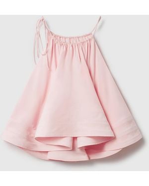 Stella McCartney Halterneck Sleeveless Frill Top - Pink