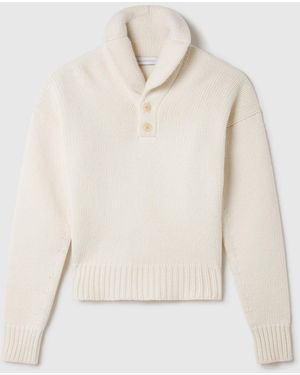 Stella McCartney Shawl-collar Spiber Knit Jumper - Natural