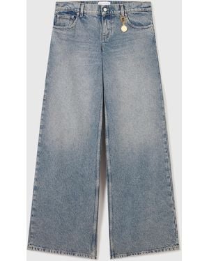Stella McCartney Vintage Wash Wide-Leg Jeans - Blue