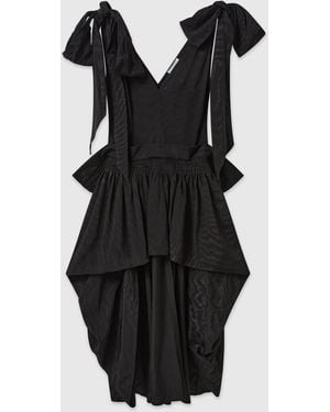 Stella McCartney Ruffled Moiré Midi Dress - Black
