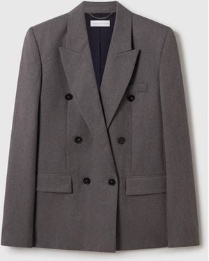 Stella McCartney Double-breasted Flannel Blazer - Grey