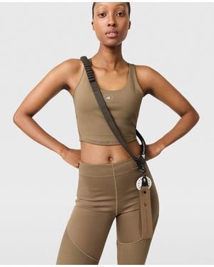 Stella McCartney Truestrength Yoga Cropped Tank - White