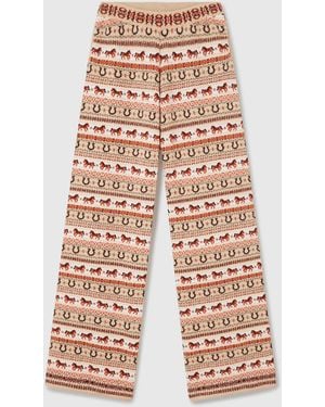 Stella McCartney Fair Isle Wool Trousers - Blue
