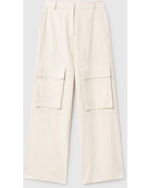 Stella McCartney Washed Cotton Cargo Trousers - Natural