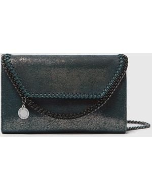 Stella McCartney Falabella Mini Crossbody Handbag With Diamond-Cut Chain - Grey
