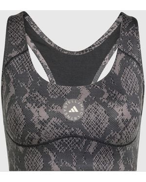 Stella McCartney Truepurpose Power Impact Snake Print Training Bra - Grey