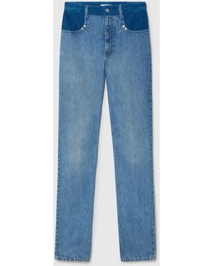Stella McCartney Corduroy Panel Slim-leg Jeans - Blue