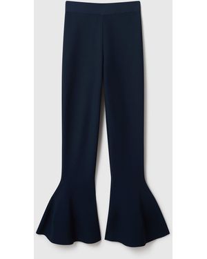 Stella McCartney Compact Knit Peplum Trousers - Blue