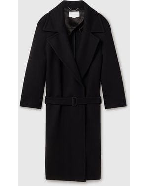 Stella McCartney Belted Tonal Buckle Trenchcoat - Black
