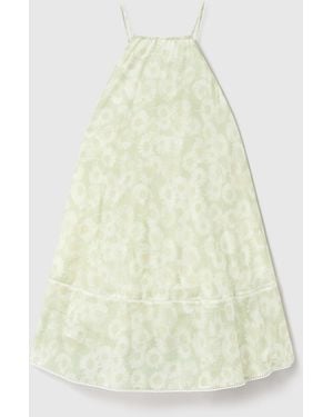 Stella McCartney Daisy Print Halterneck Mini Dress - White