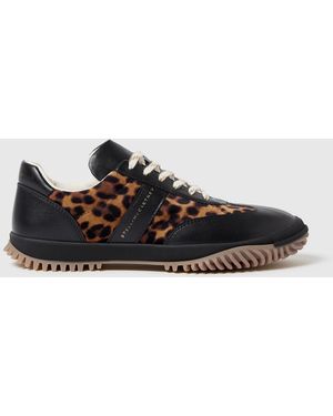 Stella McCartney Leopard Velvet Trainers - White
