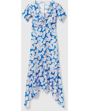 Stella McCartney Daisy Print Cap-sleeve Midi Dress - Blue