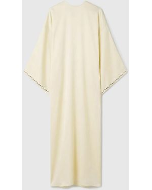 Stella McCartney Pearl-Embellished Satin Maxi Dress - White