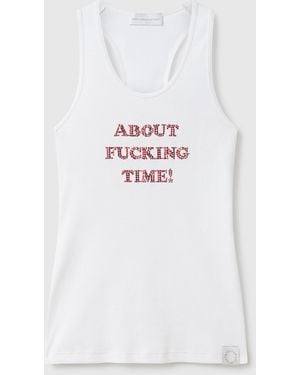 Stella McCartney About Fucking Time! Tank Top - White