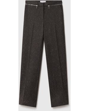 Stella McCartney Zip-Detail Straight-Leg Trousers - Grey