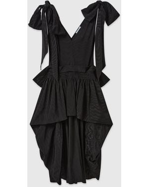 Stella McCartney Ruffled Moiré Midi Dress - Black