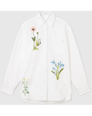 Stella McCartney Floral Embroidered Shirt - White