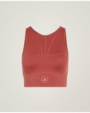 Stella McCartney Truestrength Sleeveless Yoga Crop Top - Red