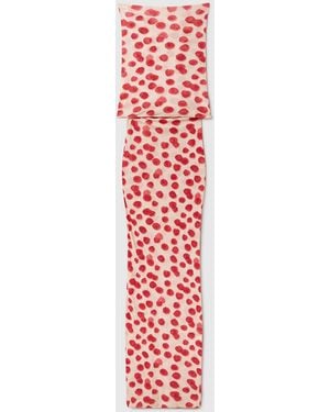 Stella McCartney Raspberry Print Mesh Maxi Dress - White