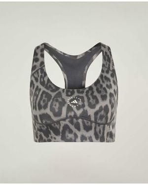 Stella McCartney Adidas By Power Impact Medium-Support Training Bra - Grey