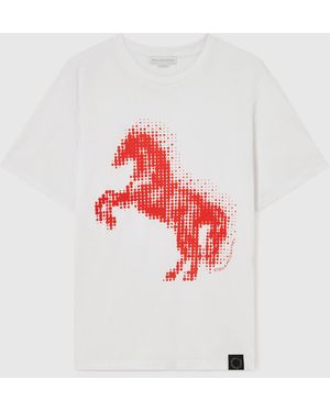 Stella McCartney Airbrushed Horse Graphic T-Shirt - White