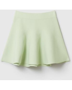 Stella McCartney Compact Knit Peplum Mini Skirt - Green