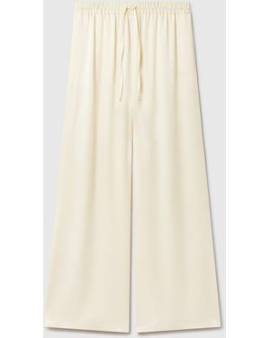 Stella McCartney Oversized Drawstring Satin Trousers - Natural