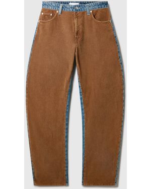 Stella McCartney Corduroy Panel Curved Jeans - Brown