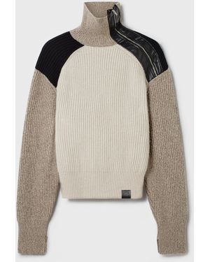 Stella McCartney Block Panelled Knit Jumper - Natural