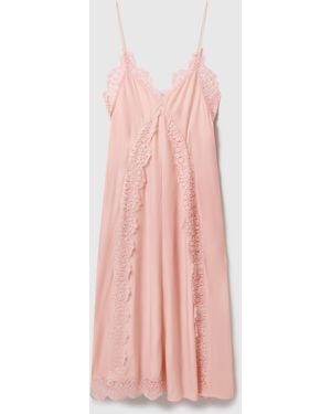 Stella McCartney Lace-Trimmed Midi Dress - Pink