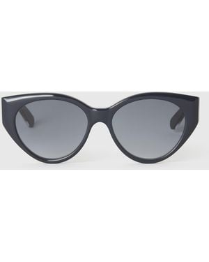 Stella McCartney Round Cat-Eye Sunglasses, One Size - Grey