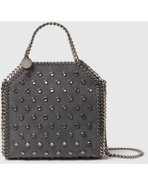 Stella McCartney Falabella Crystal Stud Tiny Tote Bag - Grey