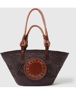 Stella McCartney Logo Small Rope Basket Bag - White
