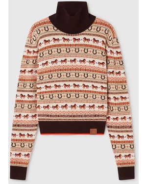 Stella McCartney Fair Isle Wool Turtleneck - Red