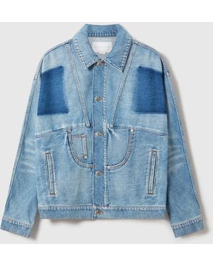 Stella McCartney Pure. Tech Deconstructed Denim Jacket - Blue