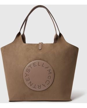 Stella McCartney Logo Reversible Tote Bag - Brown