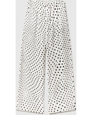 Stella McCartney Drawstring Viscose Trousers With Elasticated Waistband And Side Slit Pockets - White