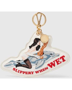 Stella McCartney Jeff Koons Slippery When Wet Keyring - White