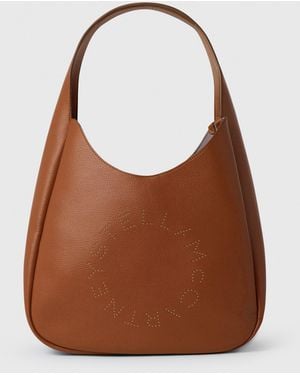 Stella McCartney Logo Slouchy Medium Hobo Bag, One Size - Brown
