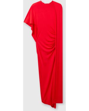 Stella McCartney Asymmetric Cape Maxi Dress - Red