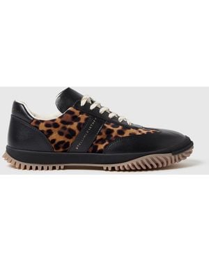 Stella McCartney Leopard Velvet Trainers - White