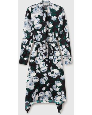 Stella McCartney Floral Long-Sleeve Mesh Midi Dress - White