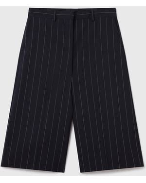 Stella McCartney Tailored Pinstripe Wool Shorts - Blue